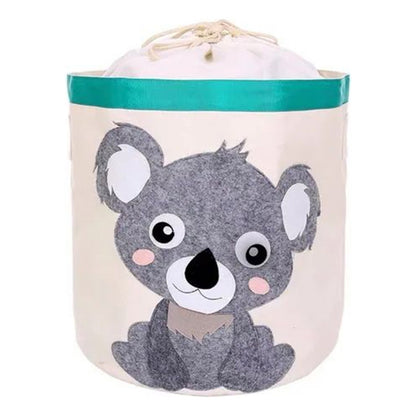 Organizador Redondo-cesta Juguetes Diseños Animalitos Niños