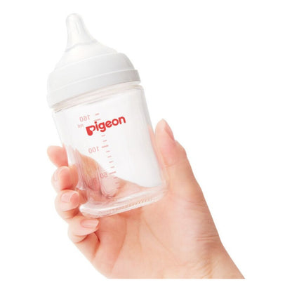 Mamadera Pigeon Softouch Boca Ancha 240 Ml Pp - 3+ Meses Color Transparente