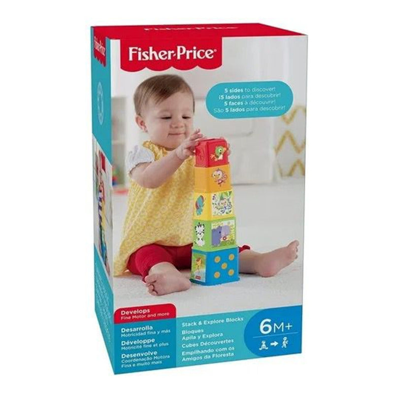 Juego Bloques Para Apilar Y Explorar Fisher Price Bebe-niños Multicolor