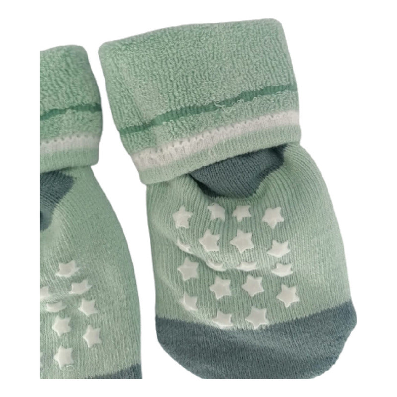 Pack 4 Pares De Calcetines Antideslizantes  Bebes Animalitos