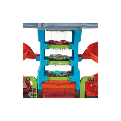 Hot Wheels City Pista De Juguete Autolavado Megatorre Multicolor