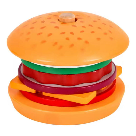 Juego De Madera Encaje Simulación De Alimentos Patrones Multicolor - Hamburguesa