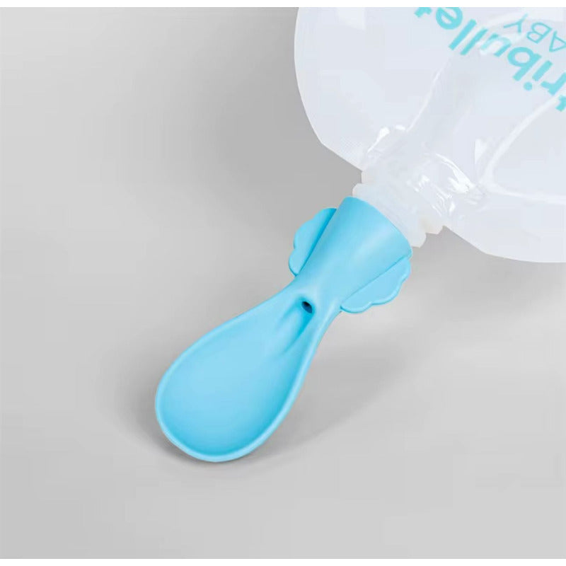 Pack 5 Cucharas De Silicona Para Bolsas De Papilla Niños Multicolor