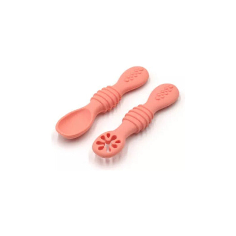 Set De Cucharas Silicona Aprendizaje Bebé Pre-cucharas