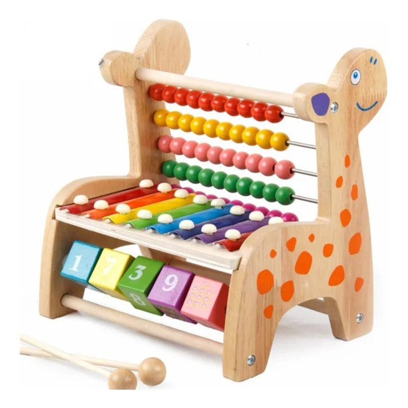 Juego Didáctico Aprendizaje Ábaco-xilófono Madera Niños