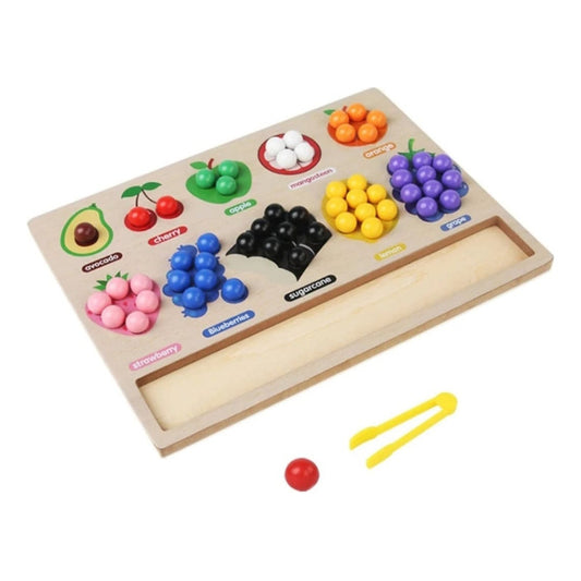 Juego De Clasificación Colores-frutas Montessori Niño Madera