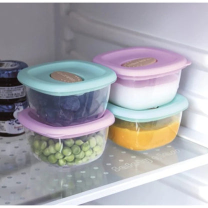 Pack 4 Contenedores Taper Snack Comida Bebe-niños