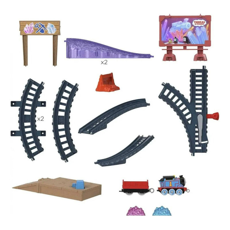 Tren Y Pista Thomas Y Sus Amigos  Minas De Cristal Thomas Azul