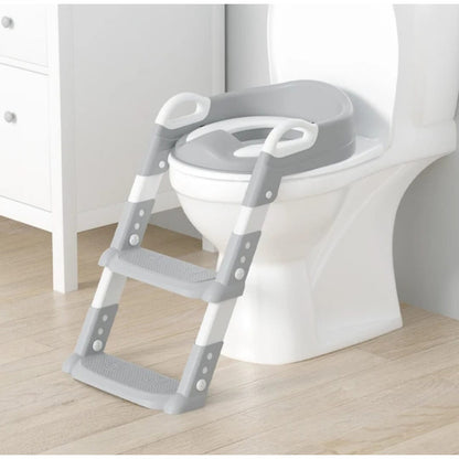 Asiento Adaptador Escalera Inodoro Wc Para Niños Acolchado