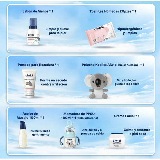 Set De Regalo Cuidado Del Bebé Recién Nacido Aiwibi Rosado - Bebe