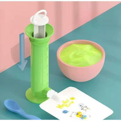 Dispensador De Papilla-compota +bolsa Almacenamiento Bebé