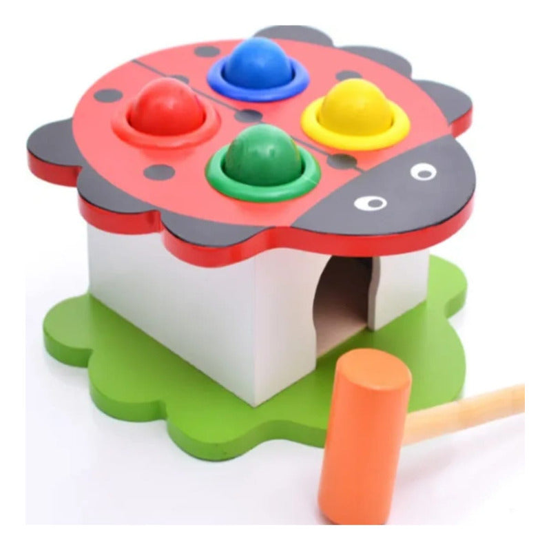 Juego Pega Topo De Madera Chinita Juego Didáctico Niños