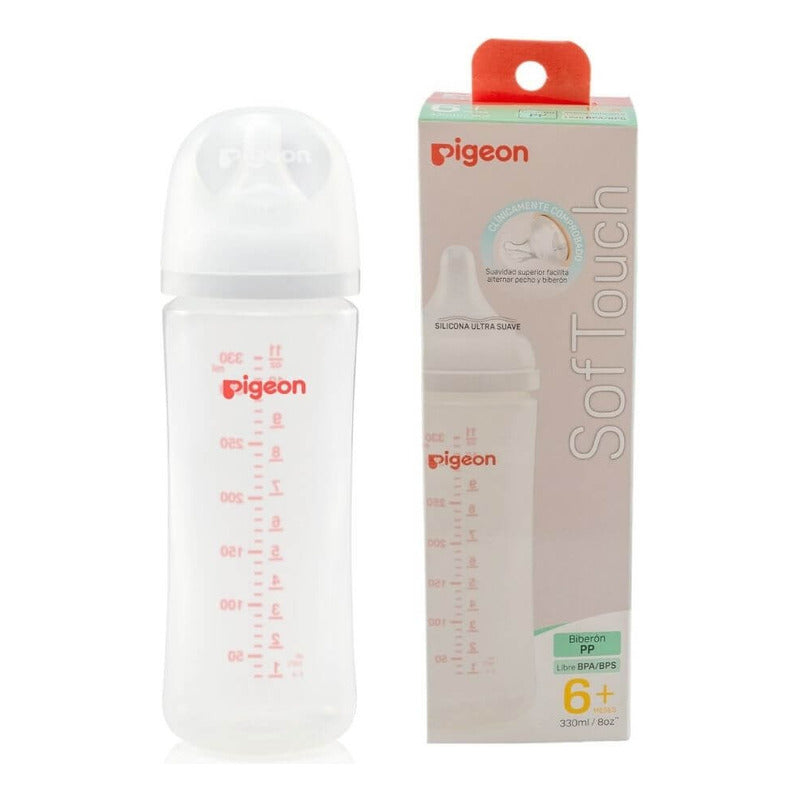 Biberón Softouch Pigeon Pp 330 Ml Color Blanco