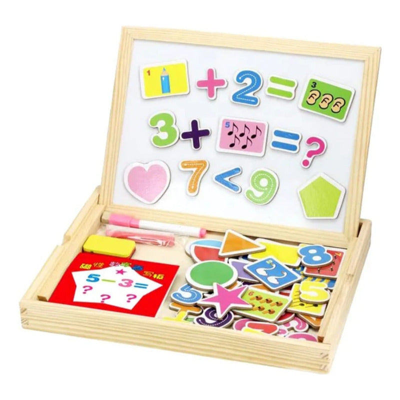 Pizarra Magnetica 2 En 1 Madera Para Niños