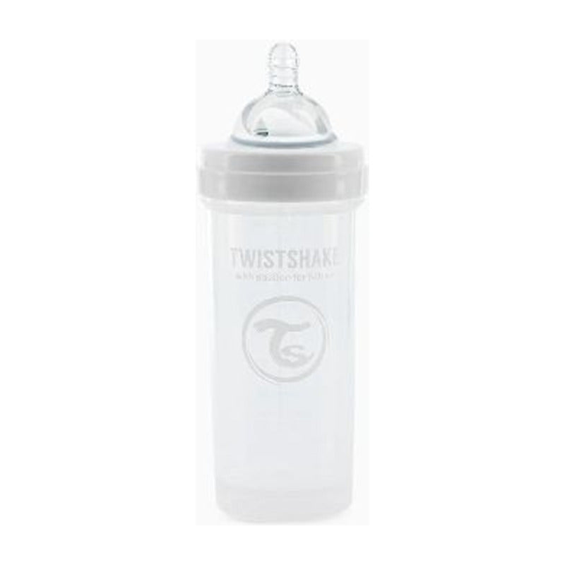 Mamadera Twistshake Anti-cólico 260ml Blanco Liso