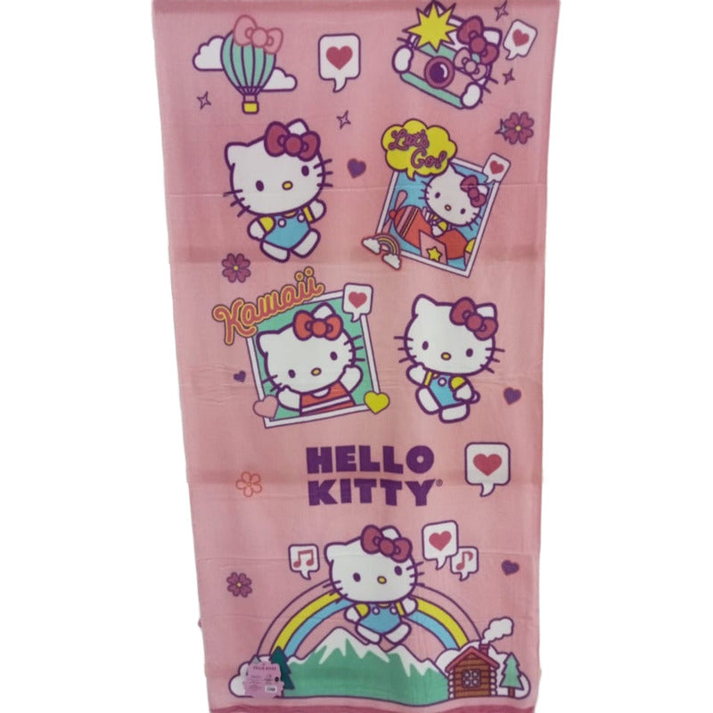 Toalla De Playa Hello Kitty Multiusos Niños-niñas