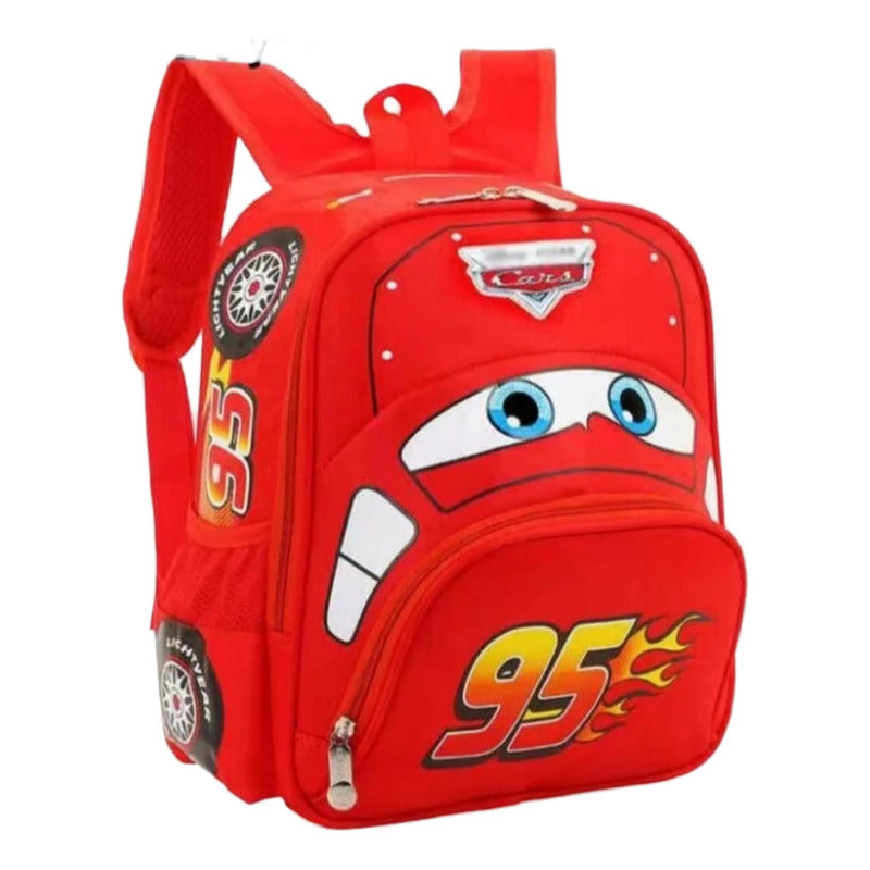 Mochila Cars Rayo Mcqueen Para Niños - Jardín - Escolar