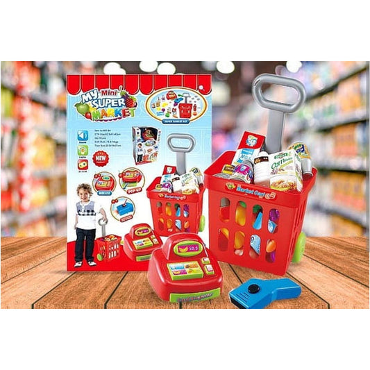 Caja Registradora Mini Carrito De Supermercado Juegos Niños