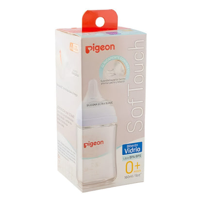 Biberón Softouch Pigeon Vidrio 160m Color Blanco