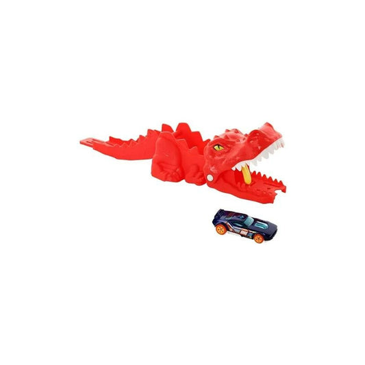 Lanzador De Autos Dinosaurio Hot Wheels Rojo
