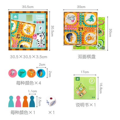 Juego De Mesa Ludo Madera Animalitos Para Niños