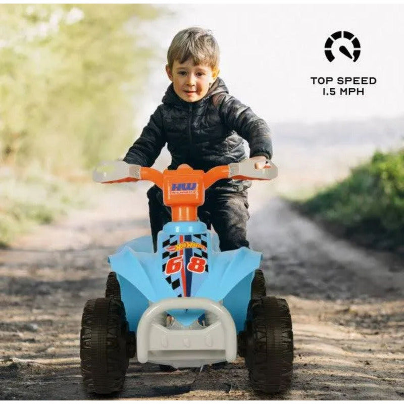 Cuatrimoto A Batería-recargable  Azul Hot Wheels Niños Azul