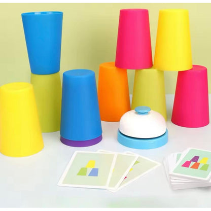 Juego Vasos Apilable- Patrón Estimulación Cognitiva Niños