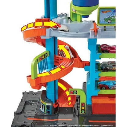 Hot Wheels City Pista De Juguete Autolavado Megatorre Multicolor