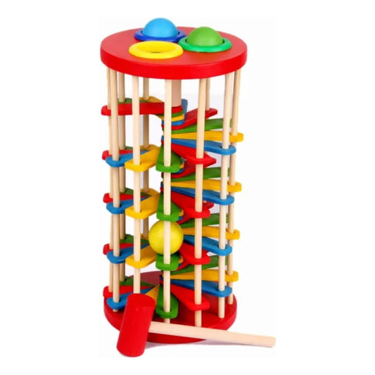 Torre Pega Topo De Madera Juego Didáctico Niños