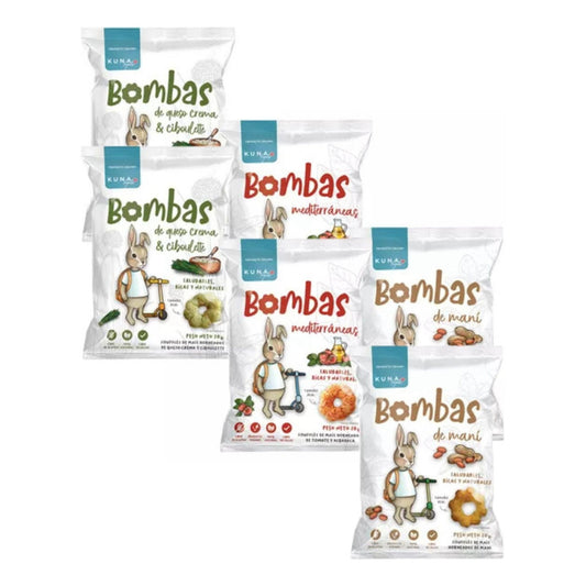 Pack 6 Mix Bombas - Snack  - Kuna Food