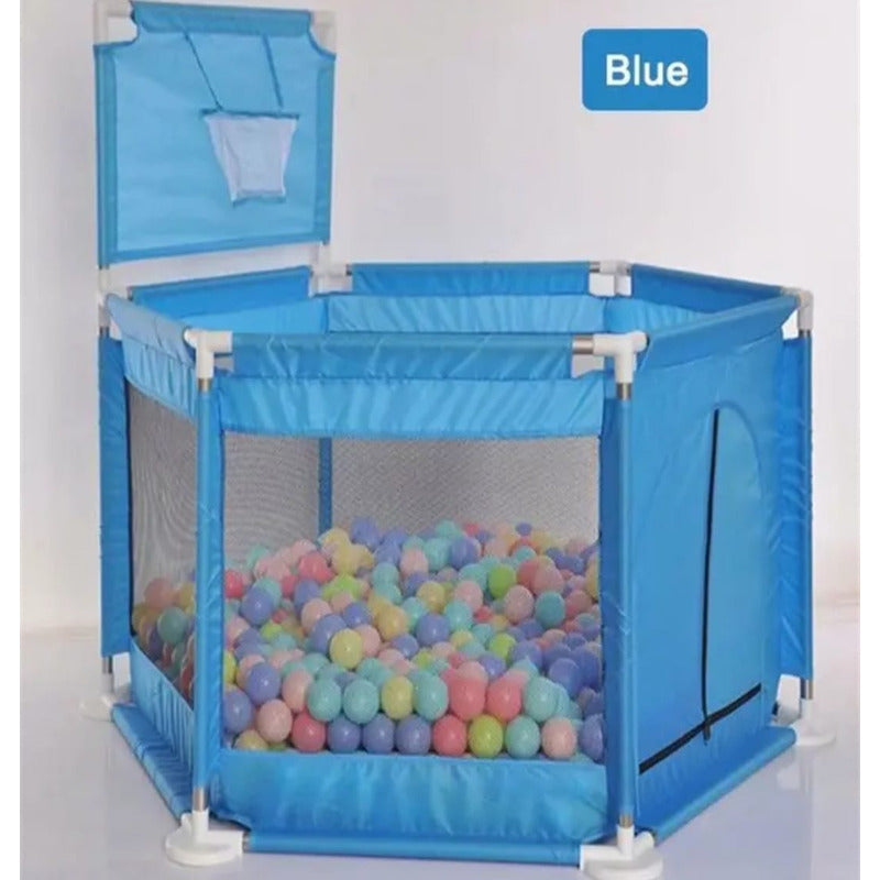 Corral De Juego Seguridad Bebe Con Aro Y Pelotas