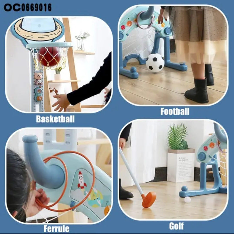 Aro De Basketball Infantil Multi Juegos 4 En 1 Niño