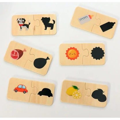 Juego Didáctico Conoce Figuras Y Sombras - Madera - Niños