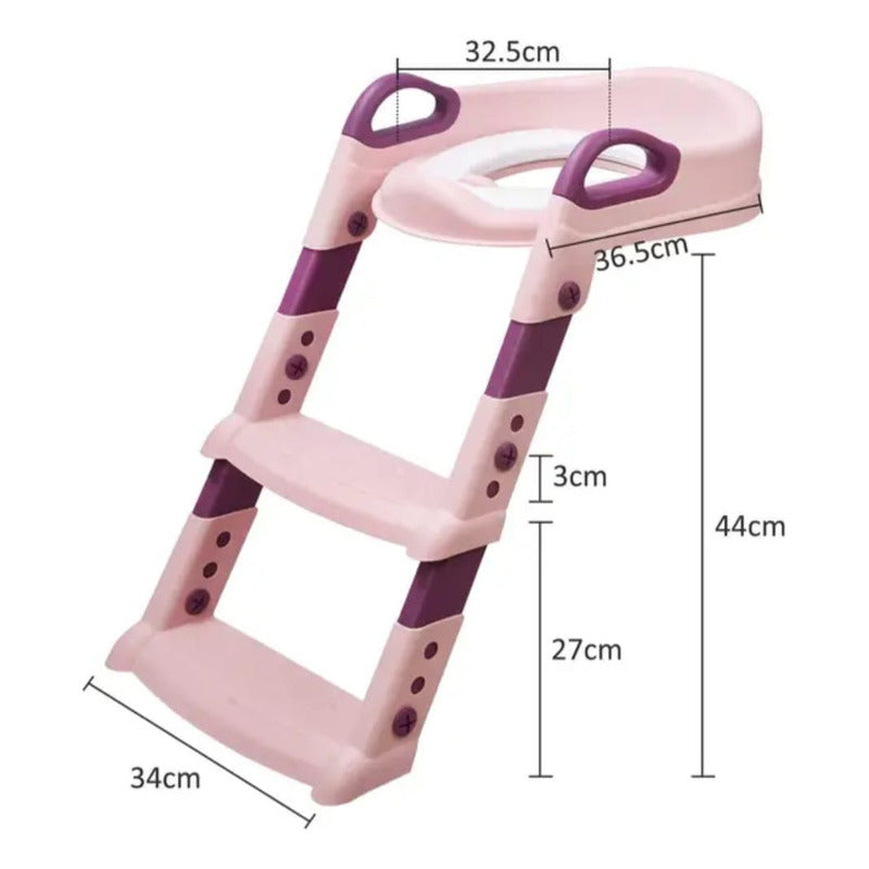 Asiento Adaptador Escalera Inodoro Wc Para Niños Acolchado