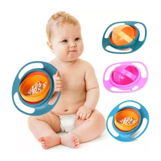 Plato Antivuelco Giratorio Bebé-niños Bowl Antiderrame