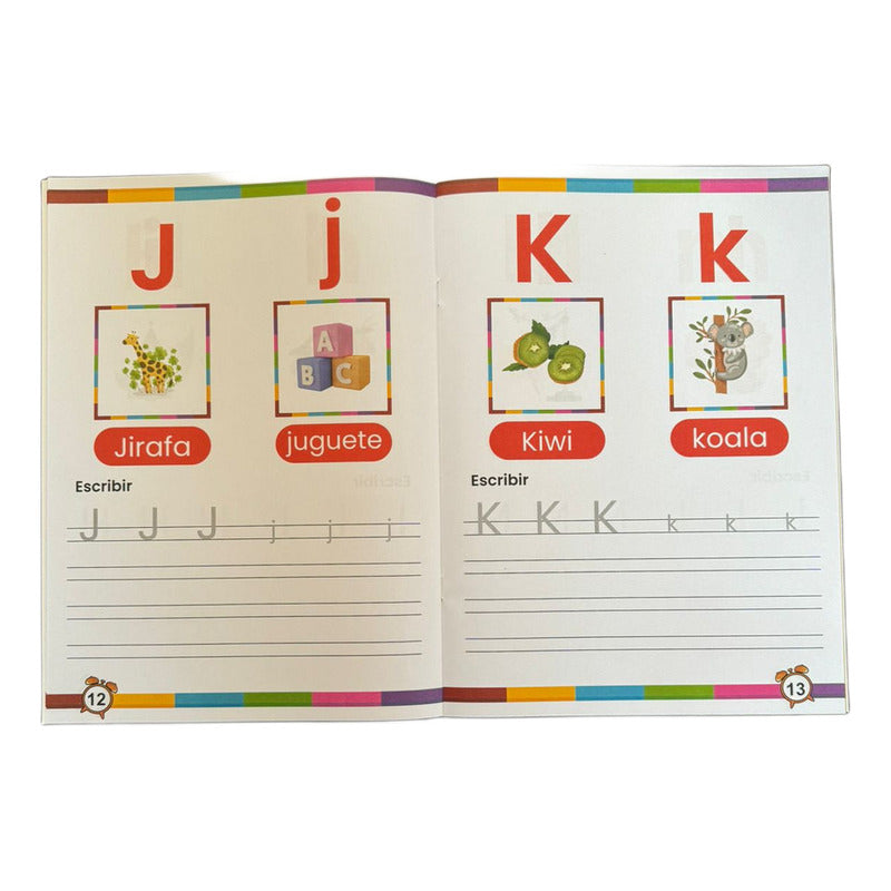 Pack Libro Caligrafía De Números Y Letras Niños