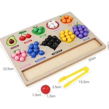 Juego De Clasificación Colores-frutas Montessori Niño Madera