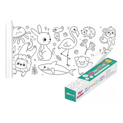 Rollo Papel Para Colorear Dibujo Para Niños Manualidades