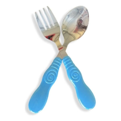 Set De Cubiertos Acero Cuchara Y Tenedor Bebé Y Niños
