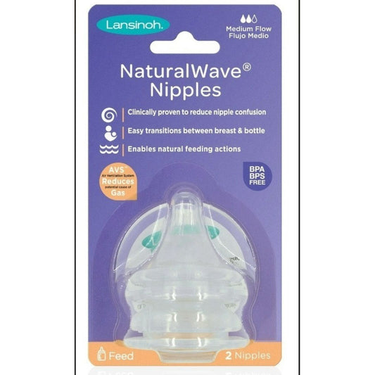Tetina Natural Wave Repuestos Lansinoh 2unid Fluido Medio