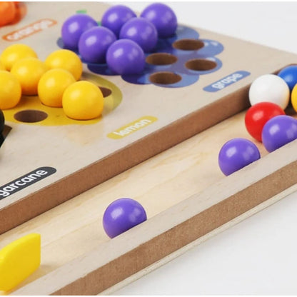 Juego De Clasificación Colores-frutas Montessori Niño Madera