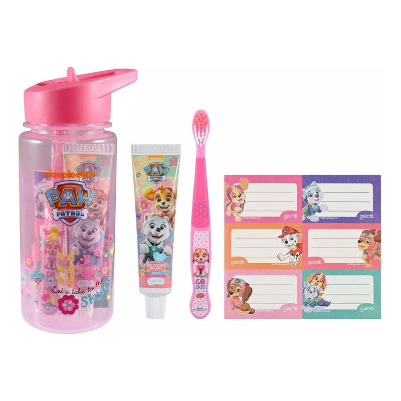 Set Dental Niños Con Botella-cepillo-pasta Dental-sticker