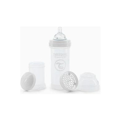 Mamadera Twistshake Anti-cólico 260ml Blanco Liso