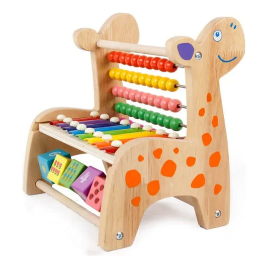 Juego Didáctico Aprendizaje Ábaco-xilófono Madera Niños