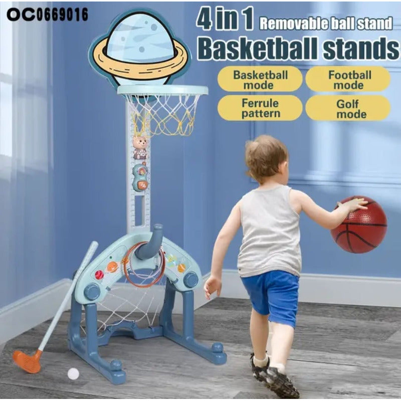 Aro De Basketball Infantil Multi Juegos 4 En 1 Niño