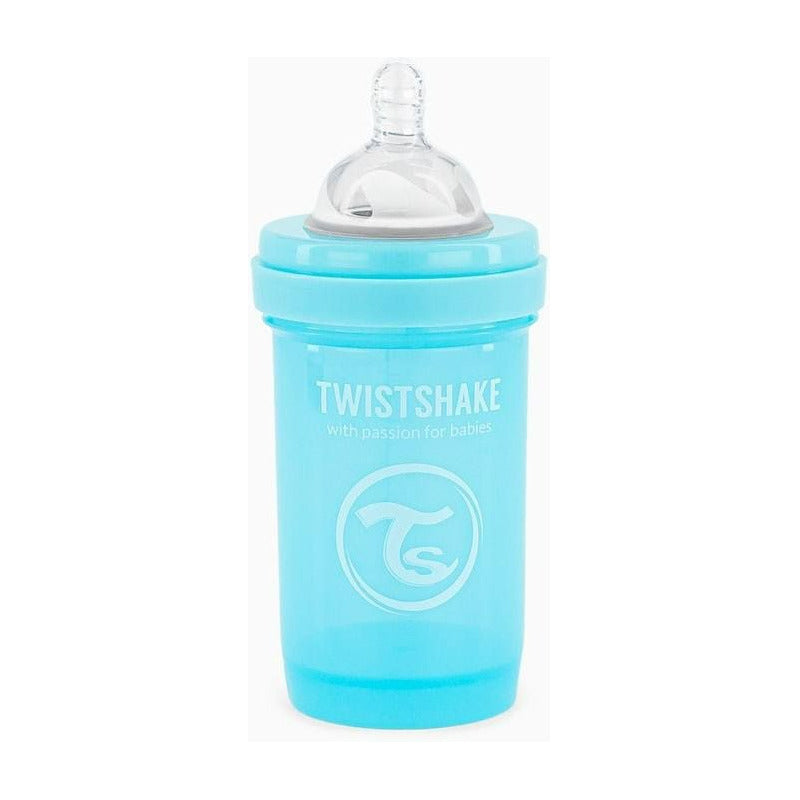 Mamadera Twistshake Anti-cólico 180ml Celeste Liso