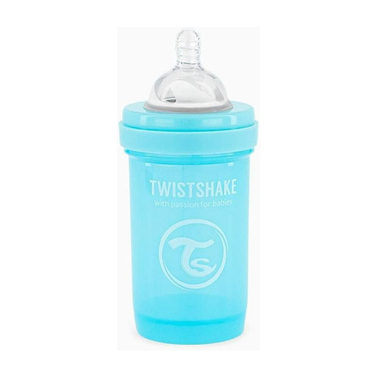 Mamadera Twistshake Anti-cólico 180ml Celeste Liso