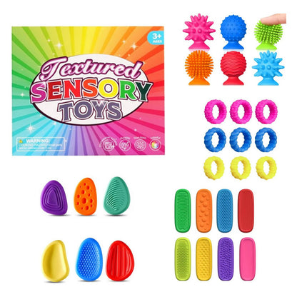 Kit Sensorial Visual Táctil  Antiestrés Multitexturas Niños