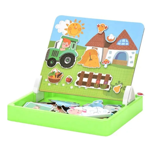 Juego Didáctico Rompecabeza Magnéticos Animales De La Granja