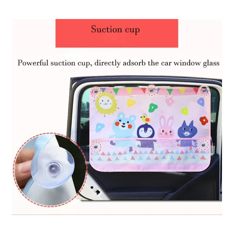Parasol Cortina Para Auto Bebe Niños Ventosa Protección Uv